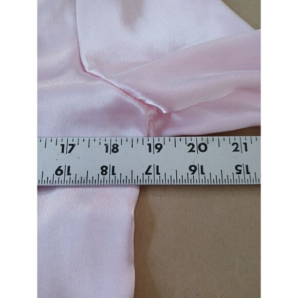 Charlotte Van Horne Vintage Silky Satin Blouse Top Womens 8 Pink Secretary - Picture 5 of 7